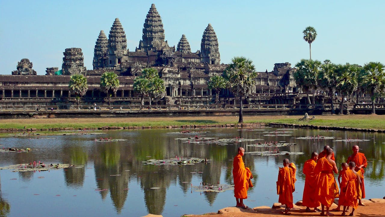 Templo de Angkor Wat, la construcción religiosa más grande del mundo.
