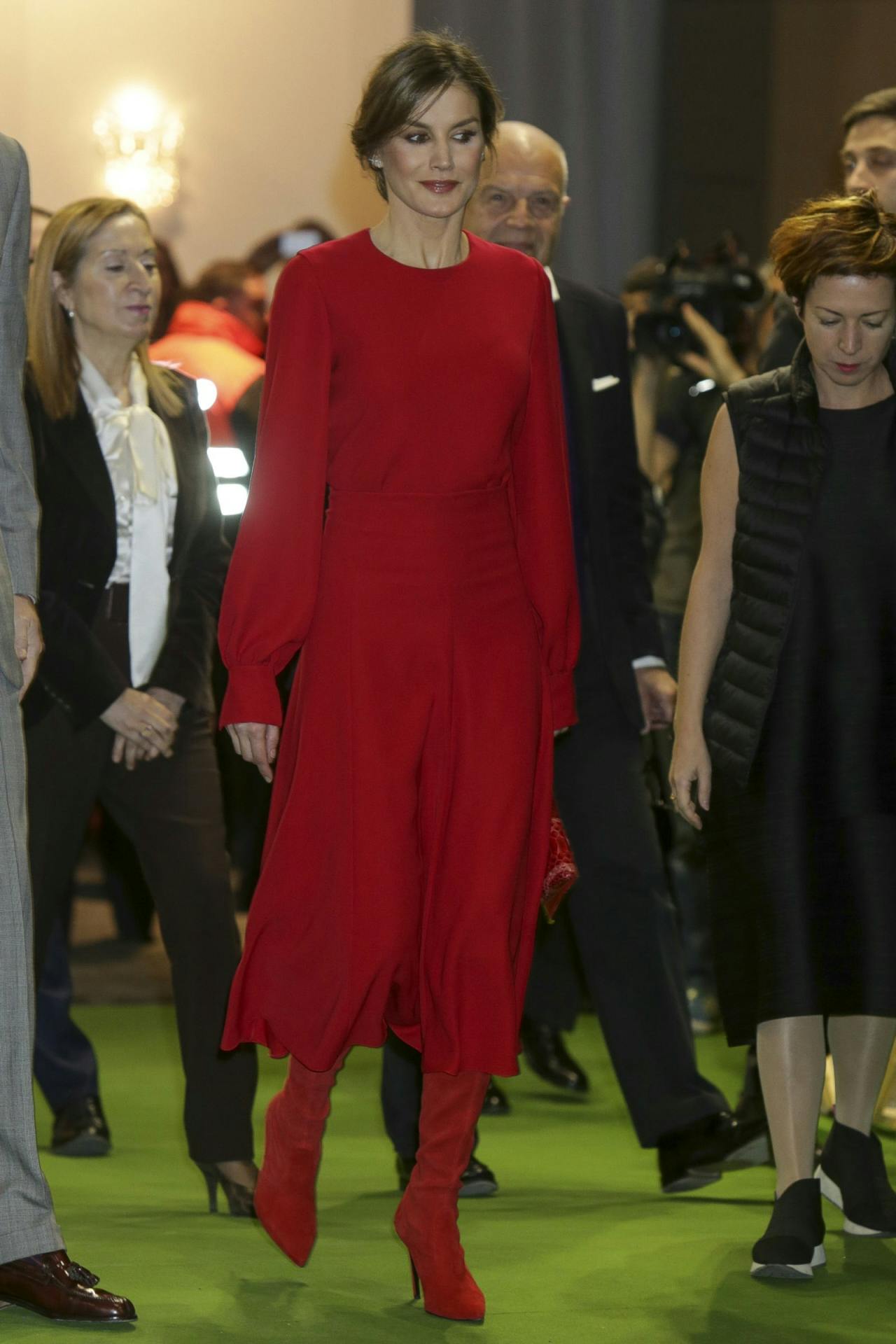 El estilismo de la reina Letizia en la inauguración de la feria ARCO 2018 en Madrid