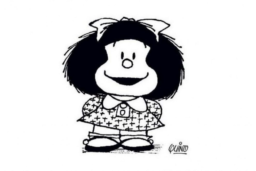 Mafalda, personaje más famoso de Quino, es todo un icono de las tiras cómicas.