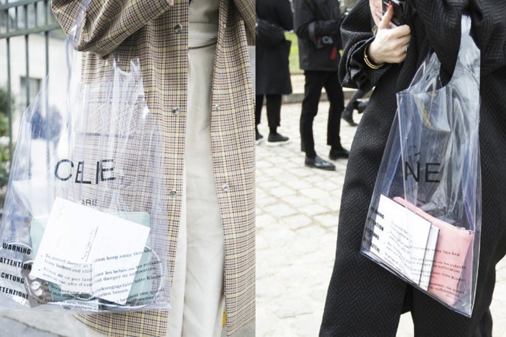 El bolso transparente de la firma Céline convirtió el vinilo transparente en un 'hit' de moda