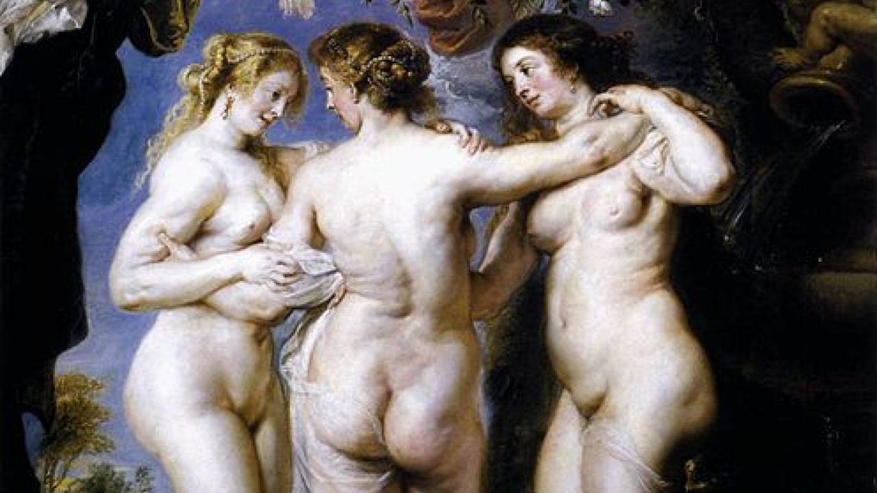 Las tres gracias que representó Rubens en uno de sus cuadros más famosos.