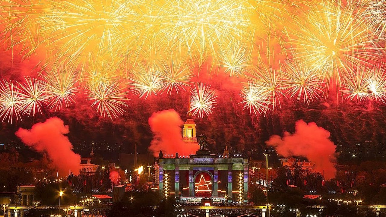 En Moscú también celebran la llegada del año nuevo por todo lo grande.