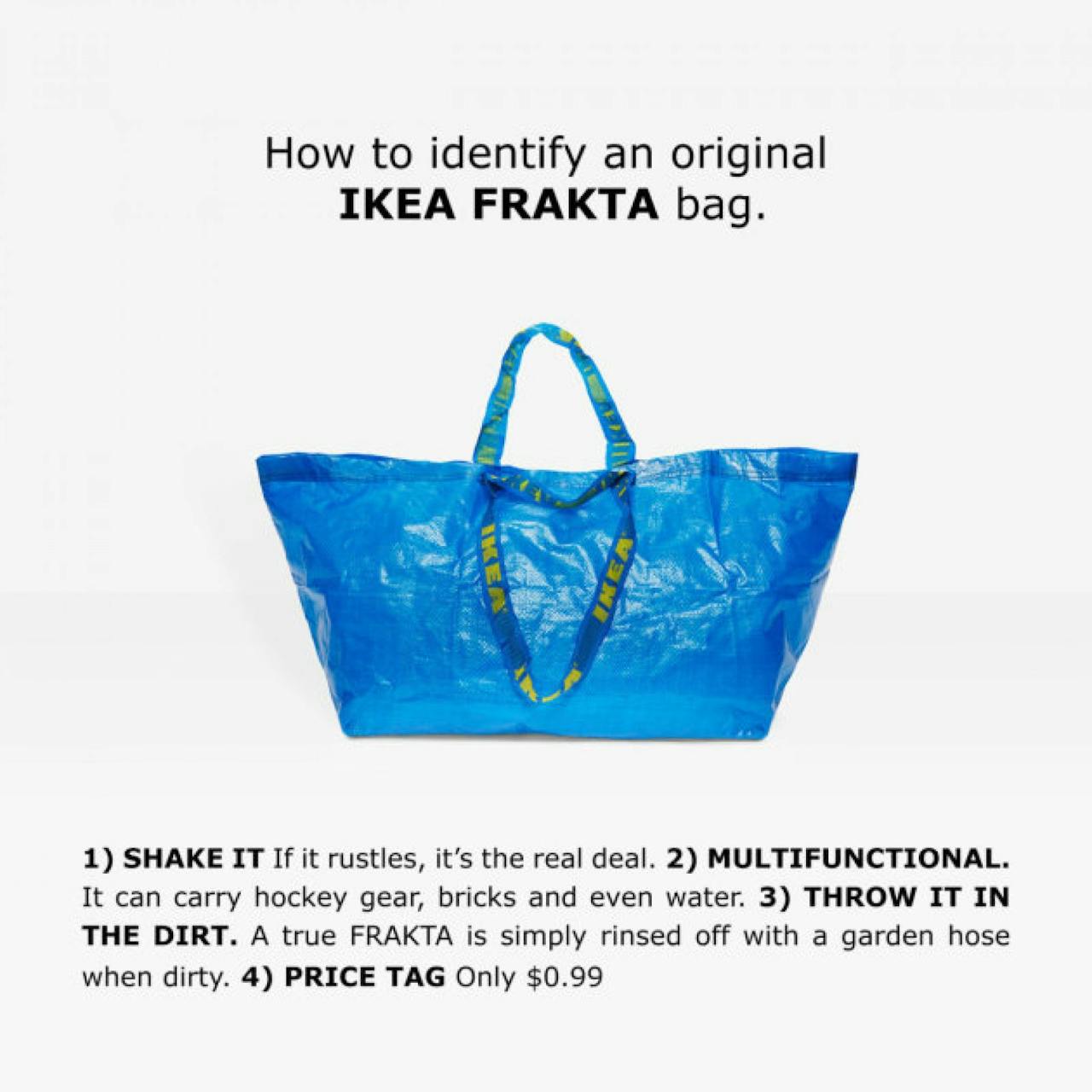 Ikea «ayuda» a diferenciar su bolsa de las imitaciones