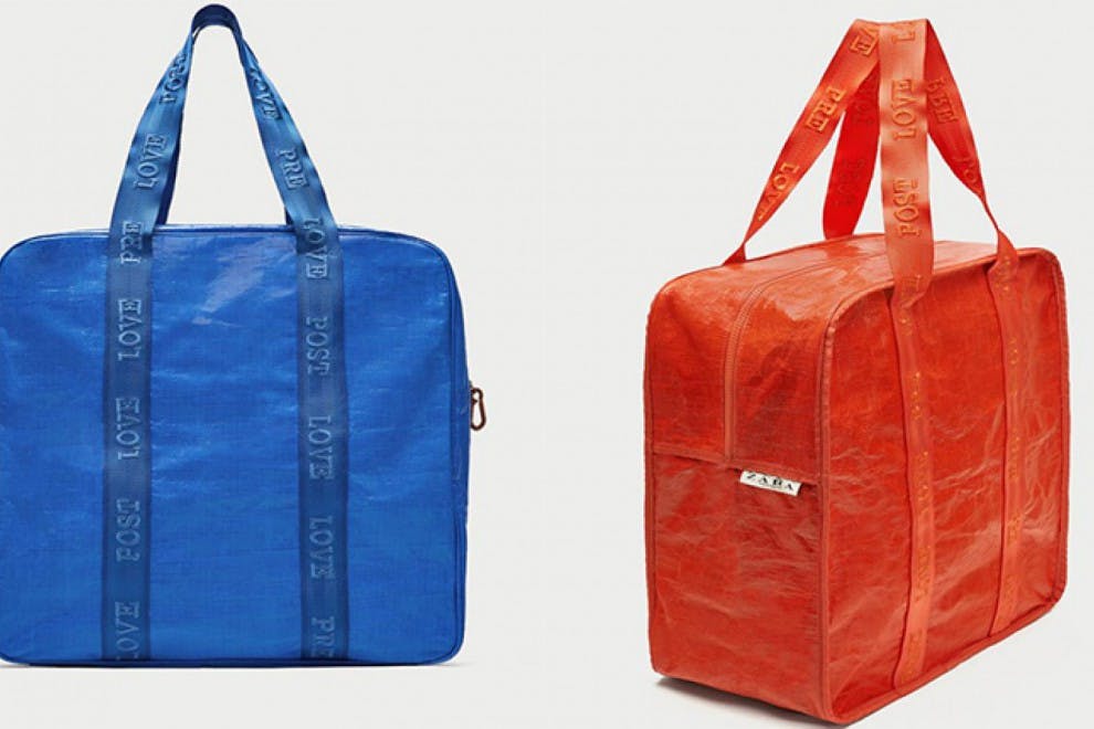 Bolsa de Zara inspirada en la bolsa de Ikea