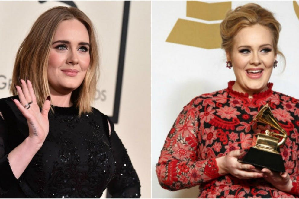 La cantante Adele perdió peso en un año.