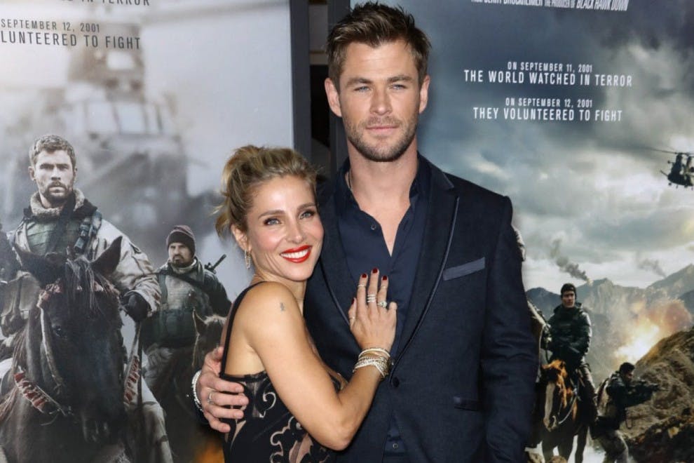 Elsa Pataky junto a su marido Chris Hemsworth durante el estreno de su última película